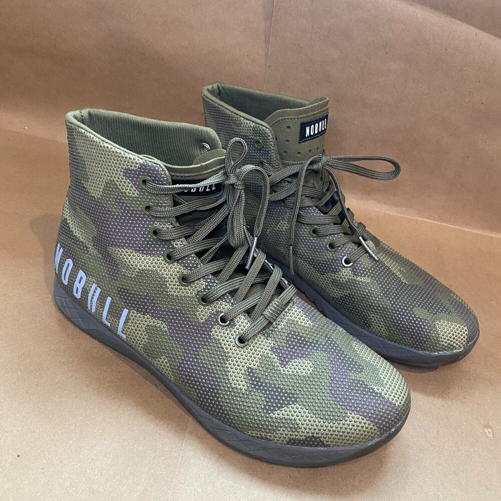 NOBULL Men's Green Camo High-Top Sneakers
